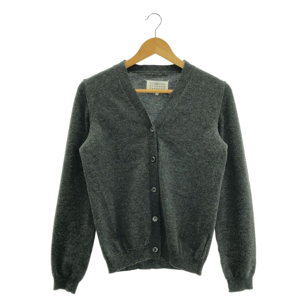 Maison Margiela メゾンマルジェラ ウール エルボーパッチ カーディガン S グレー レディース