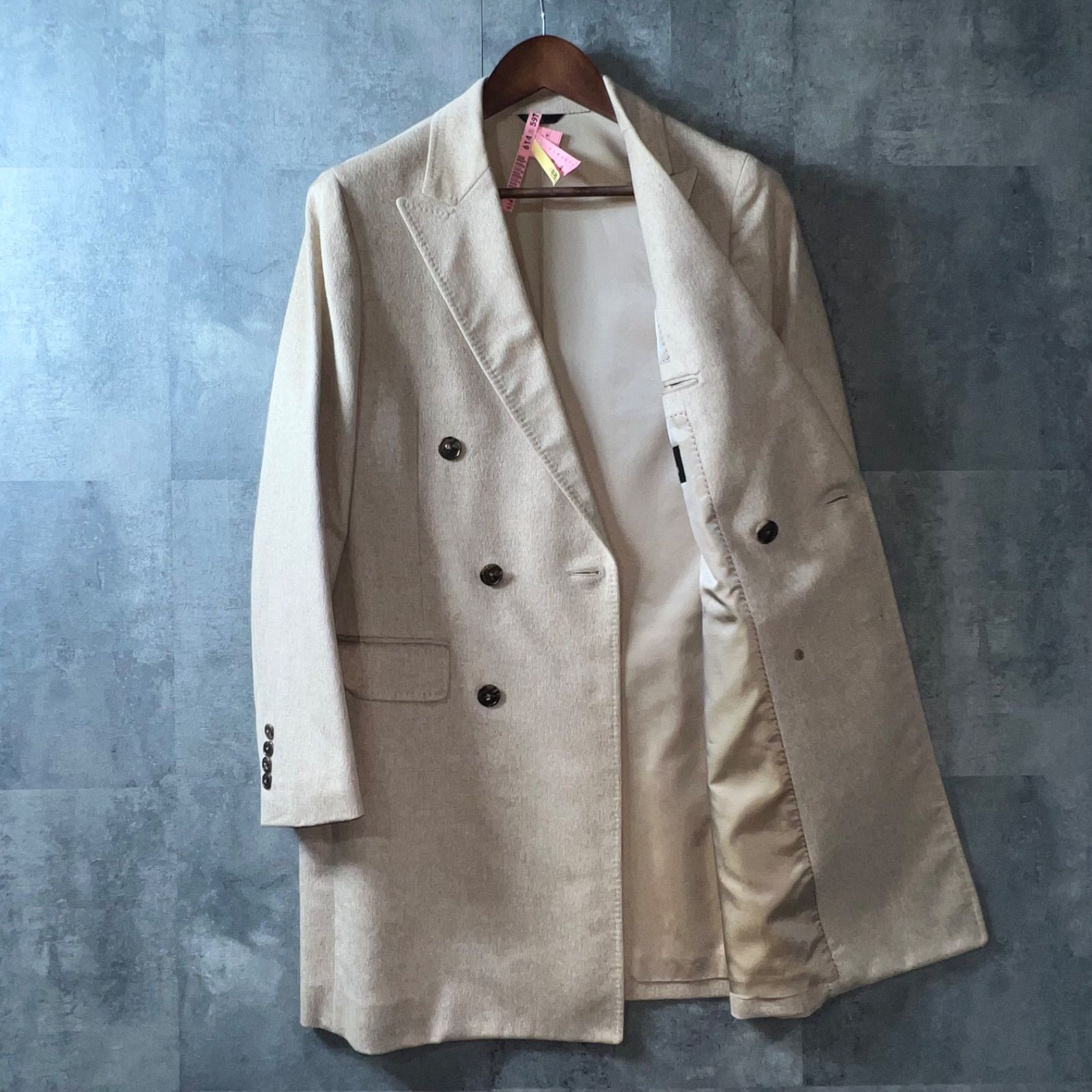 未使用級美品【LANVIN COLLECTION】上質なカシミヤ100% ダブル