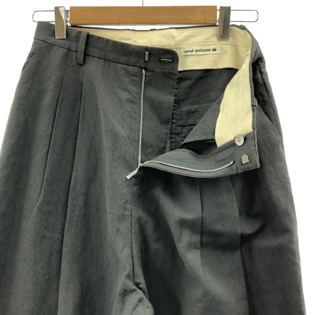 ミナペルホネン 新品未使用 kavi コットン リネン クロップド パンツ mina perhonen / ミナペルホネン | kivi / コットン リネン 2タック