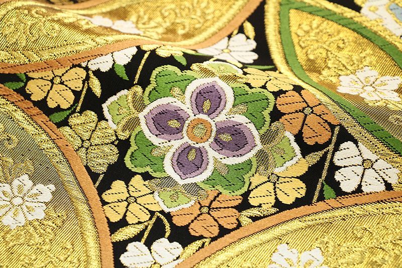 仕立無料 正倉院七宝華文豪華織特撰振袖用袋帯