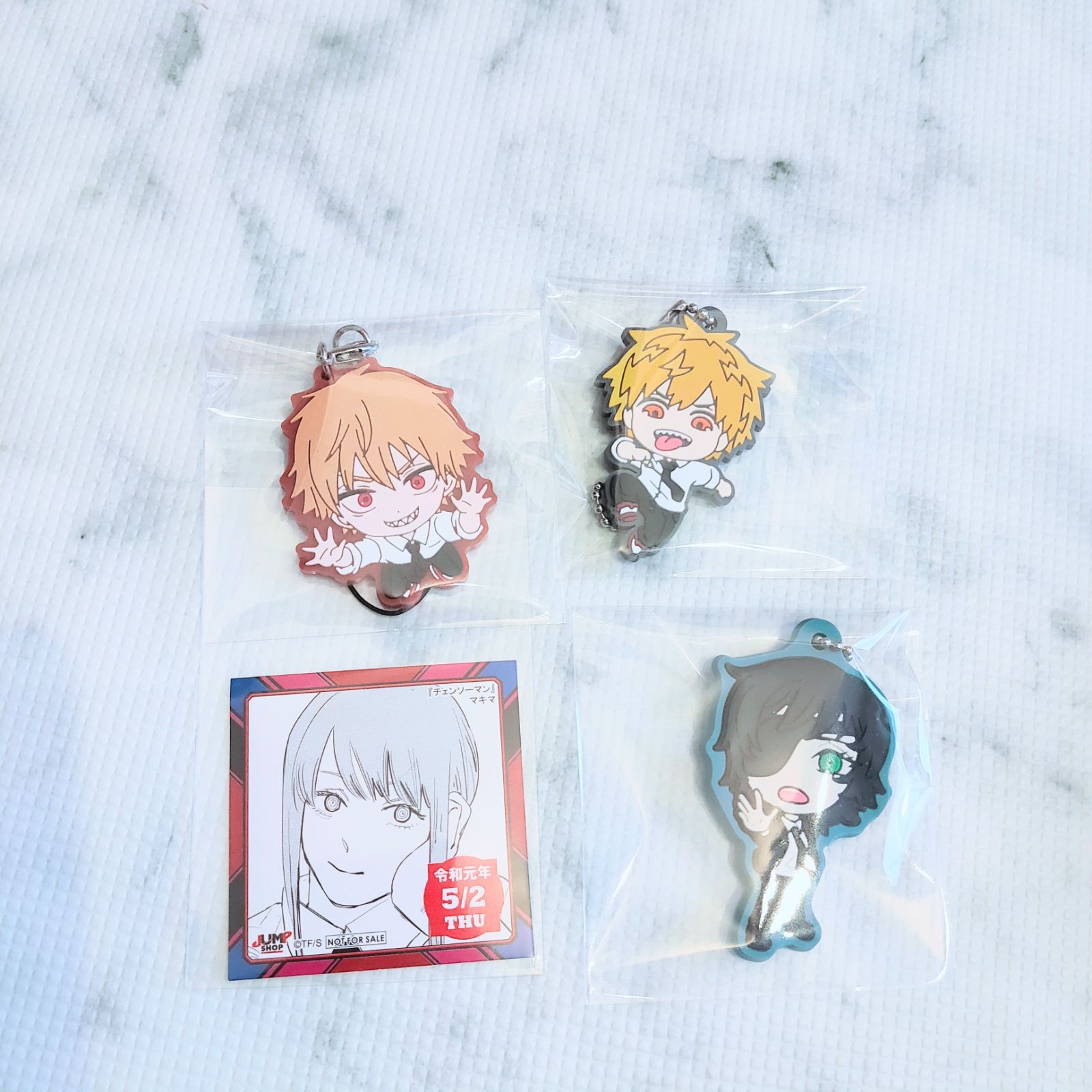 チェンソーマン ステッカー ラバーキーホルダー デンジ 姫野 365日