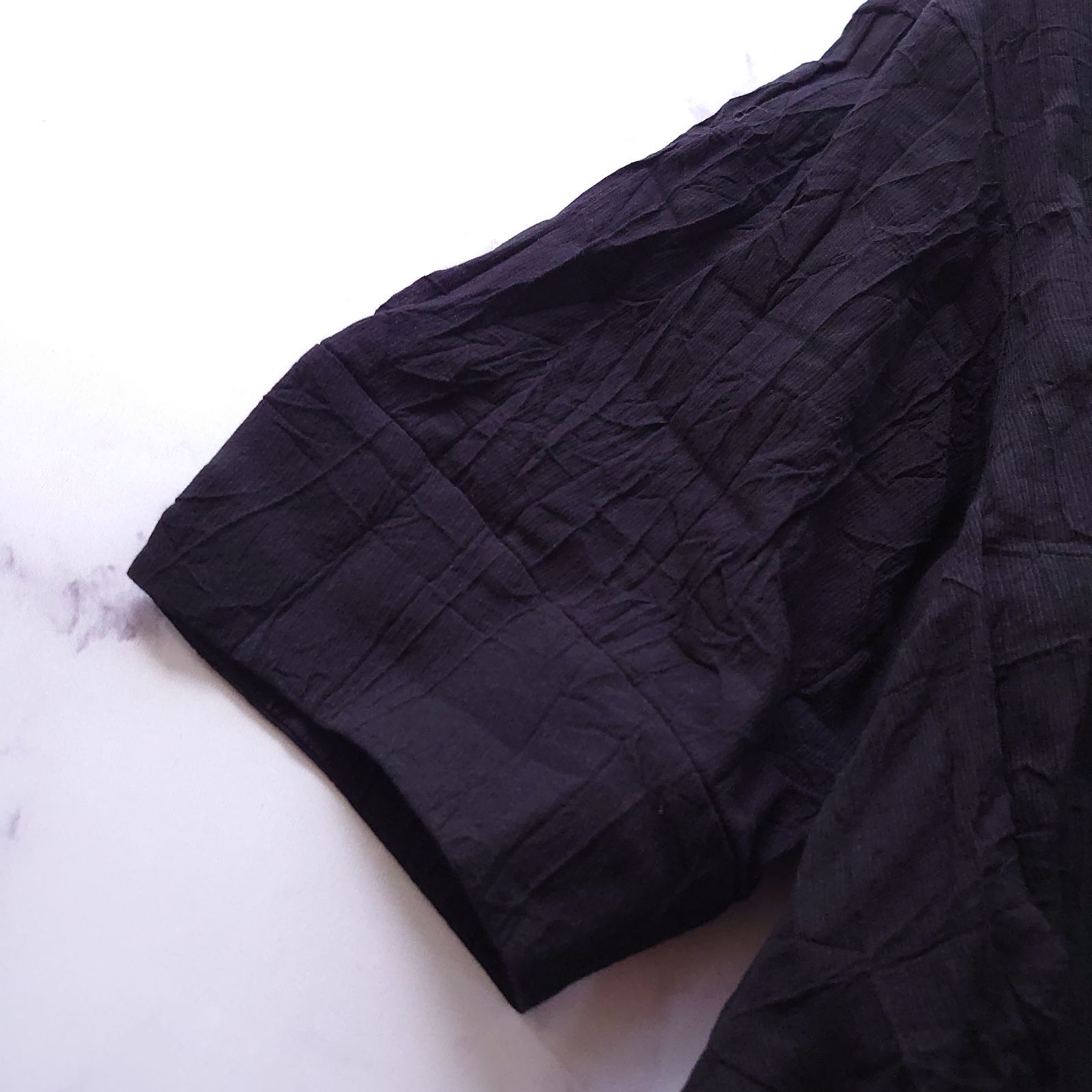 近年モデル 慈雨 シャツワンピース ロング フレア Aライン ブラック 40