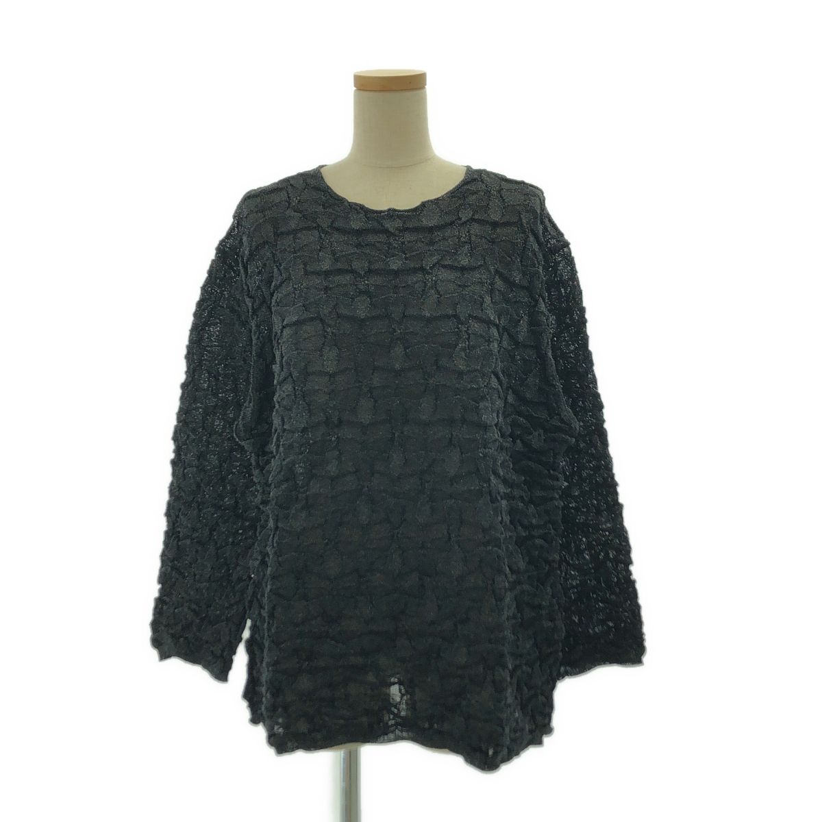 COMME des GARCONS コムコム 2025 SS オーバーシルエット ボリューム ニット S ブラック レディース
