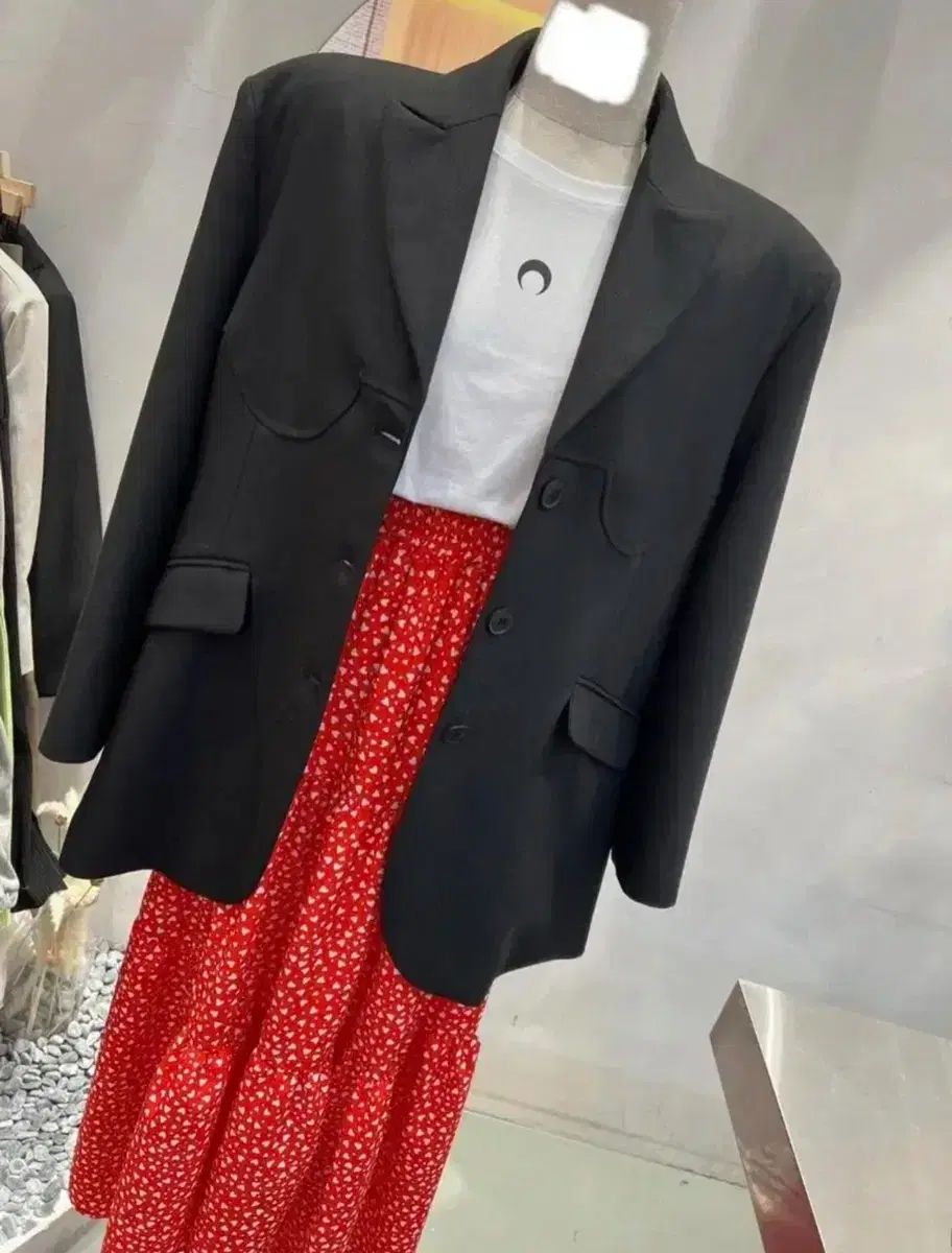 オーバーサイズ ブレーザー ブラック 1枚