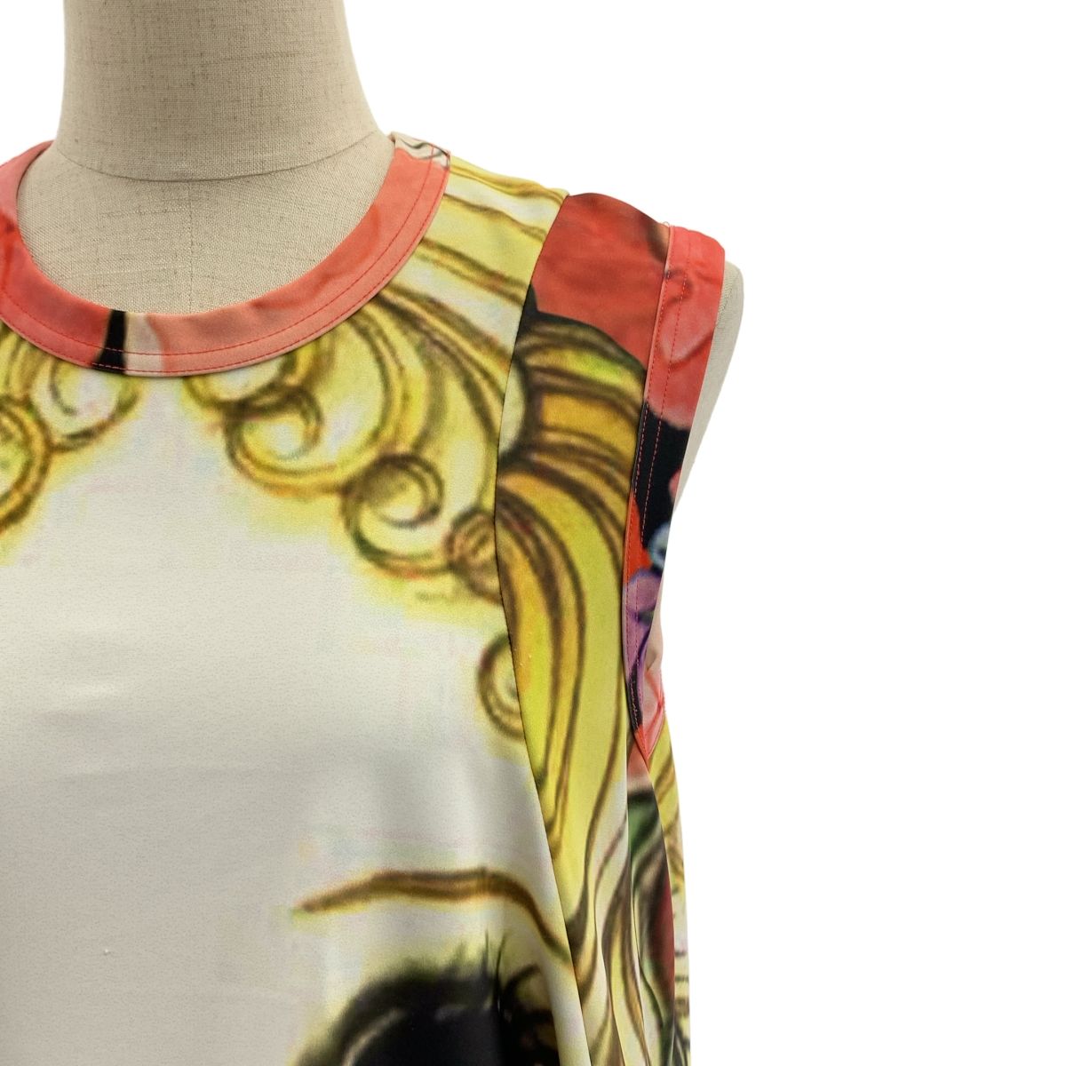 COMME des GARCONS コムデギャルソン 2018 SS 高橋真琴 ノースリーブ ロング カットソー ワンピース XS マルチ レディース