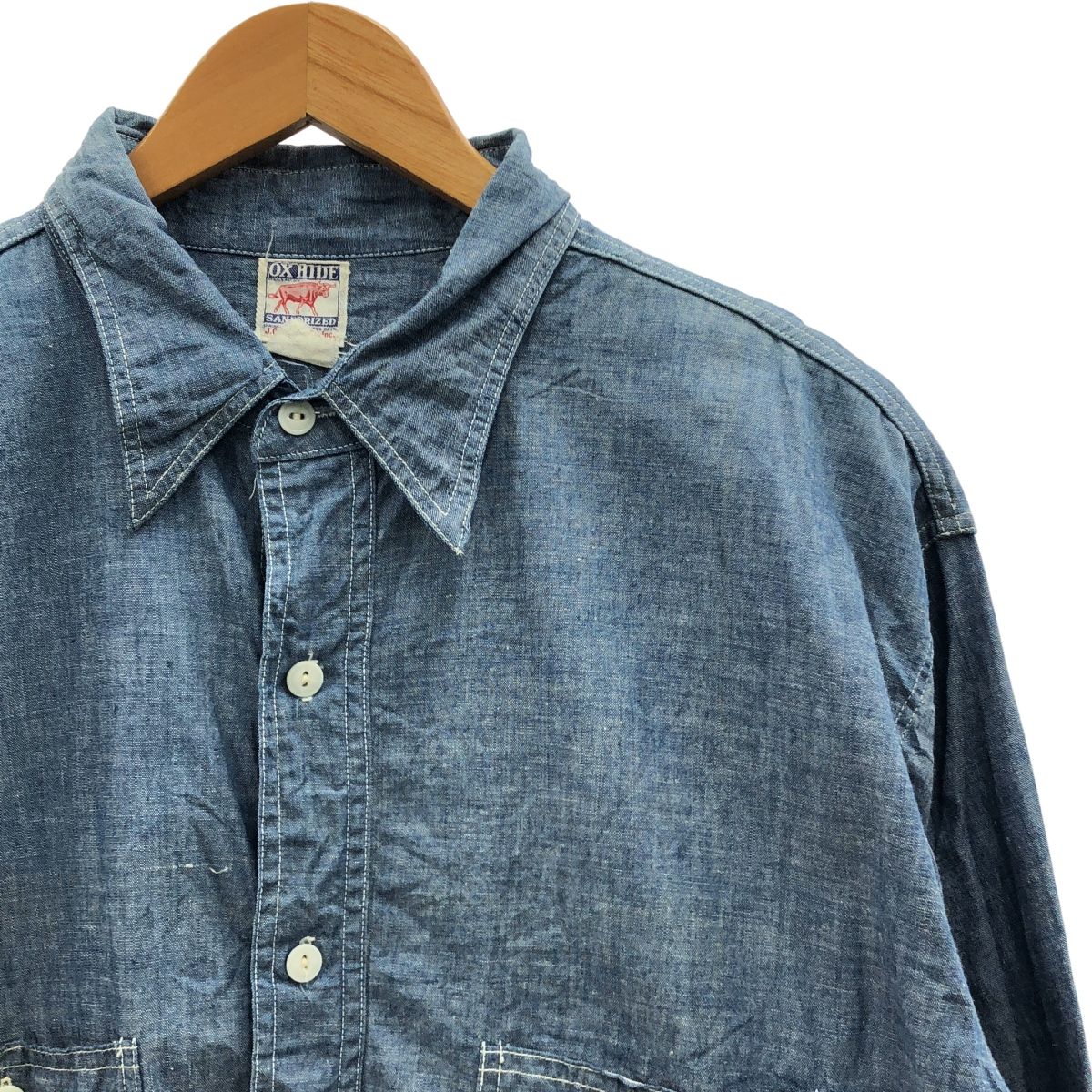 VINTAGE ヴィンテージ古着 1950 s J.C.PENNEY OX HIDE シャンブレー シャツ インディゴ メンズ