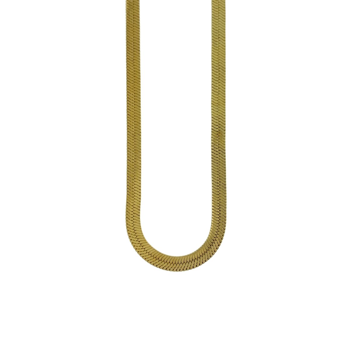 【美品】  TOM WOOD  / トムウッド | Herringbone Chain Necklace シルバー925 ゴールドプレーティング ヘリンボーン チェーンネックレス ユニセックス | ゴールド | メンズ 美品】 TOM WOOD / トムウッド | Herringbone Chain Necklace シルバー