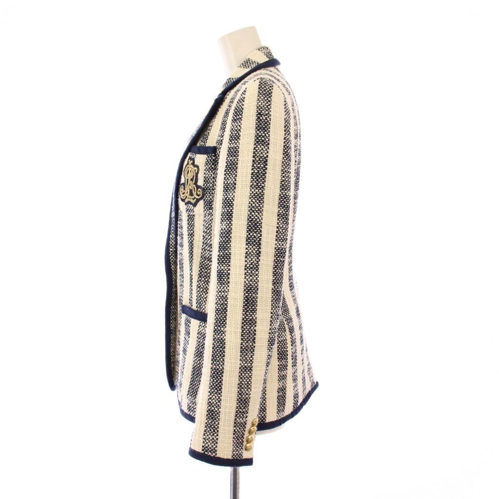 ラルフローレン　ストライプ柄ツイードテーラードジャケット 専用になりました ローレンラルフローレン LAUREN RALPH LAUREN テーラードジャケット