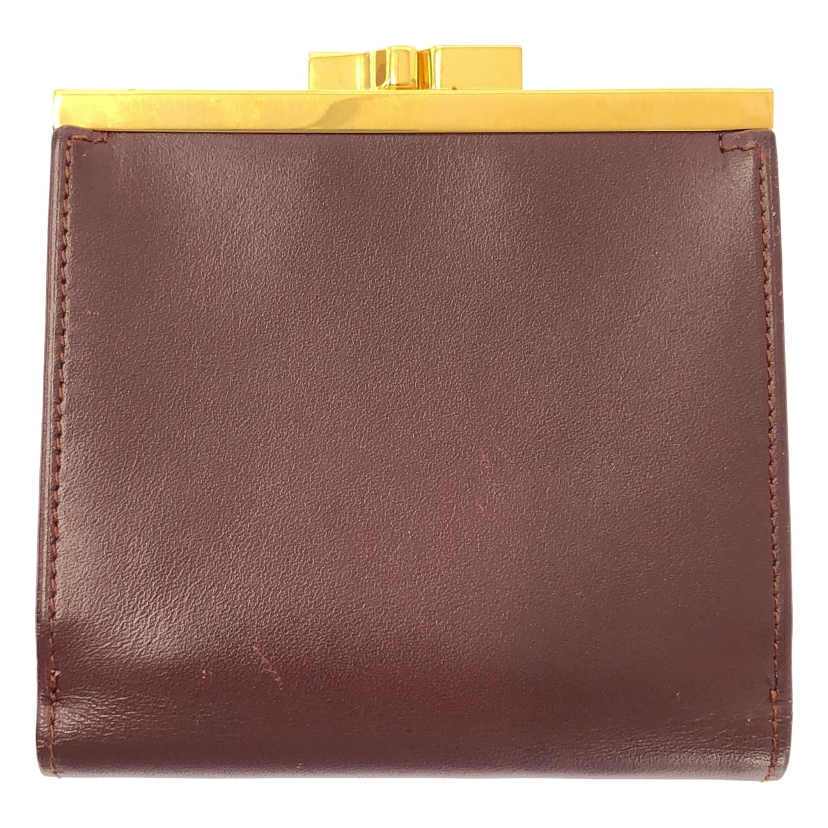 ✨新品未使用✨ Cartierマストドゥカルティエ 三つ折り財布 ボルドー Cartier（カルティエ） 三つ折り 財布 がま口 マスト レザー