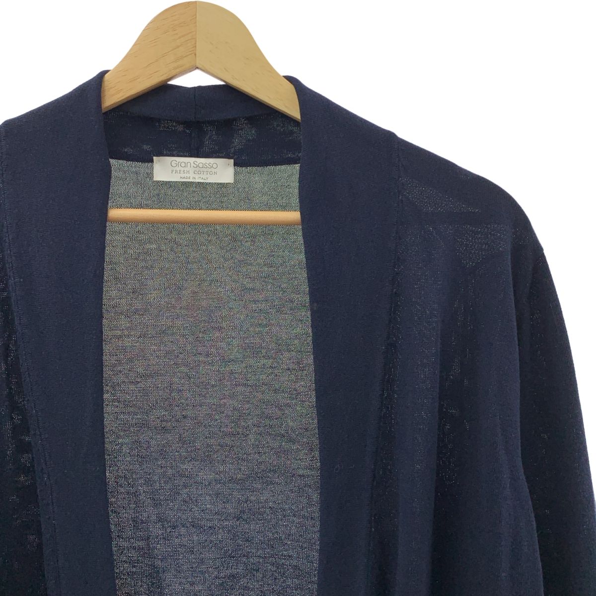 Gran Sasso / グランサッソ | ウール ボタンレス ハイゲージ ニット