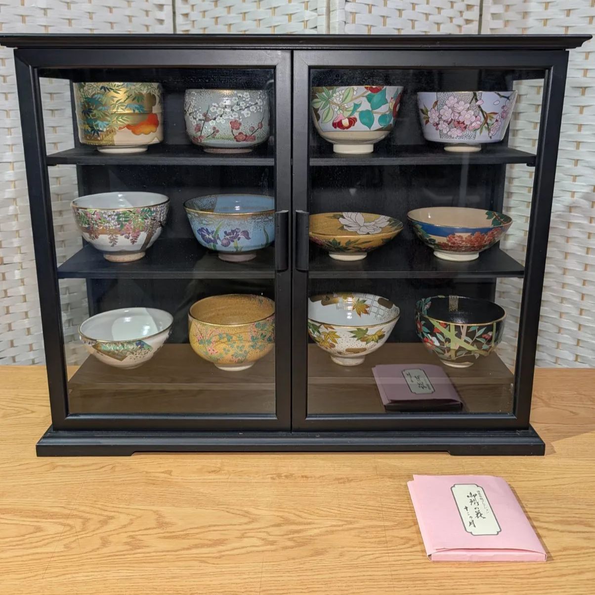 京焼 桑野むつ子作 御所の花 十二ヶ月抹茶茶碗 12点