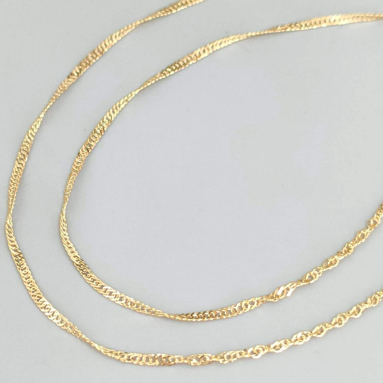 18金 K 18 スクリューネックレス 造幣局刻印 レディース 1 86 g 43㎝ D 813