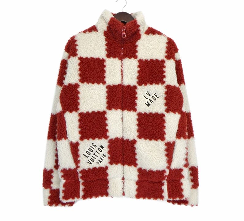 ルイヴィトン LOUIS VUITTON × ニゴー NIGO 21 SS ALL OVER DAMIER FLEECE BLOUSON RM 221 M I 03 HMY 04 W オールオーバー ダミエ フリース ブルゾン ジャケット 46238