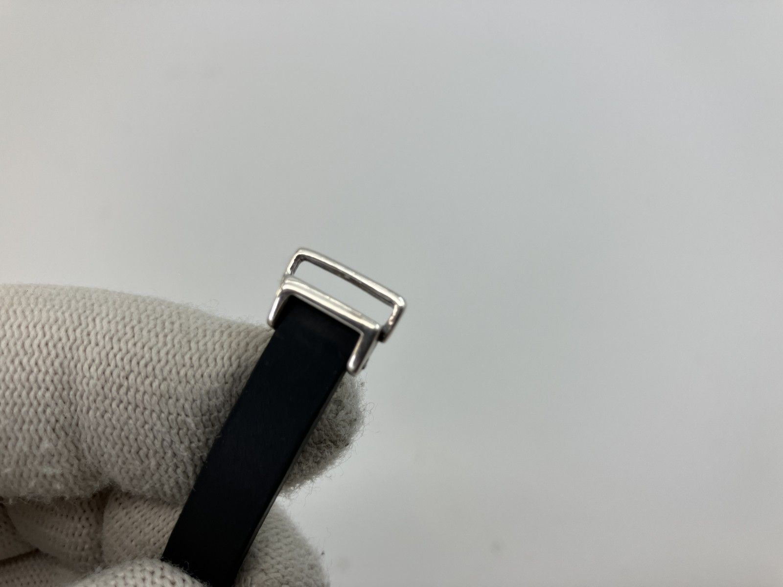 着画あり　GUCCI ブレスレット SV925 × ブラックラバー　腕周り約17cm　ユニセックス　シルバー925 GUCCI ブレスレット SV925 × ブラックラバー 腕周り約17cm ユニ