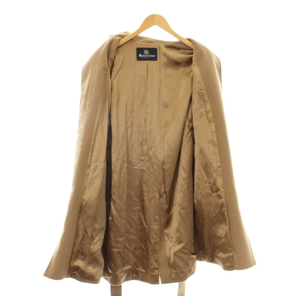アクアスキュータム AQUASCUTUM ステンカラーコート ロング ウール