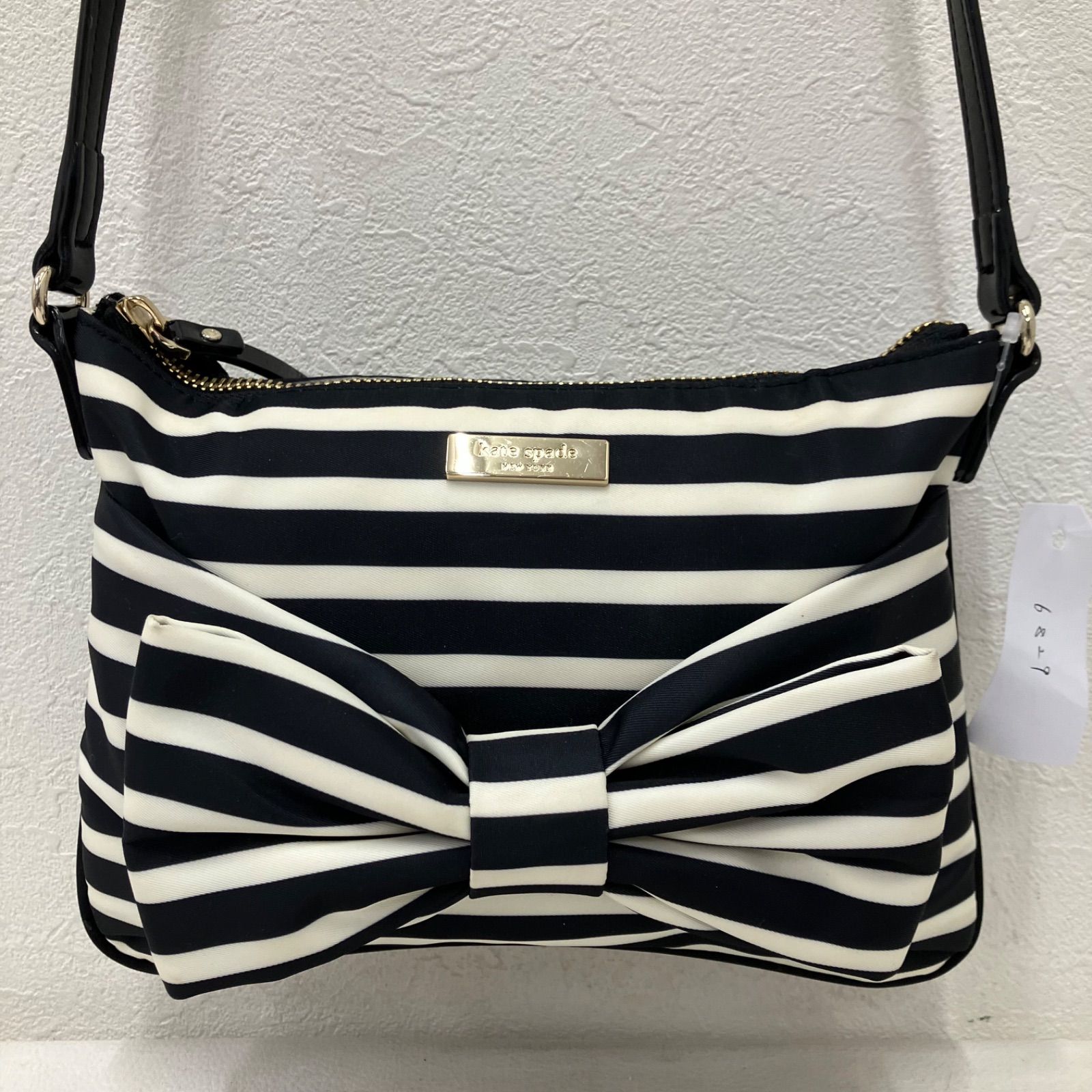 6829 kate soade ケイトスペード ショルダーバッグ ボーダー リボン