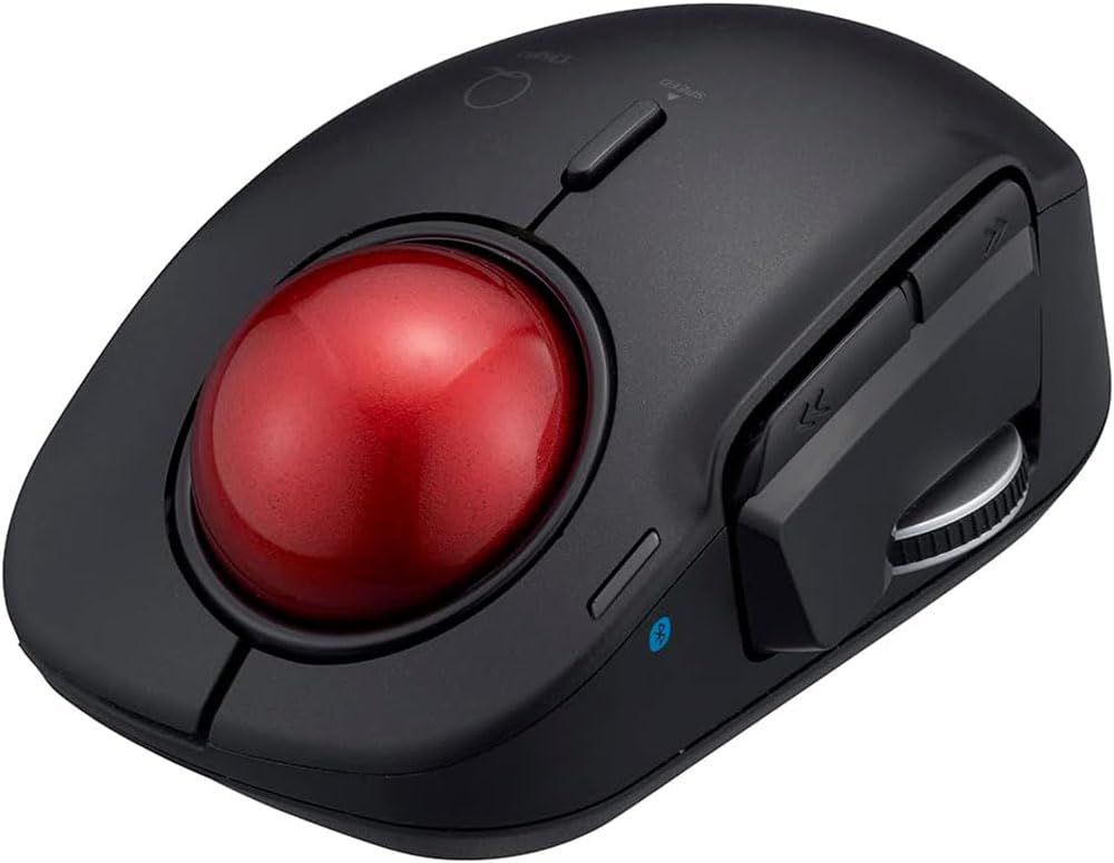 ナカバヤシ Nakabayashi Digio 2 トラックボールマウス 小型 Bluetooth 5ボタン レーザー式 人差し指 ブラック MUS-