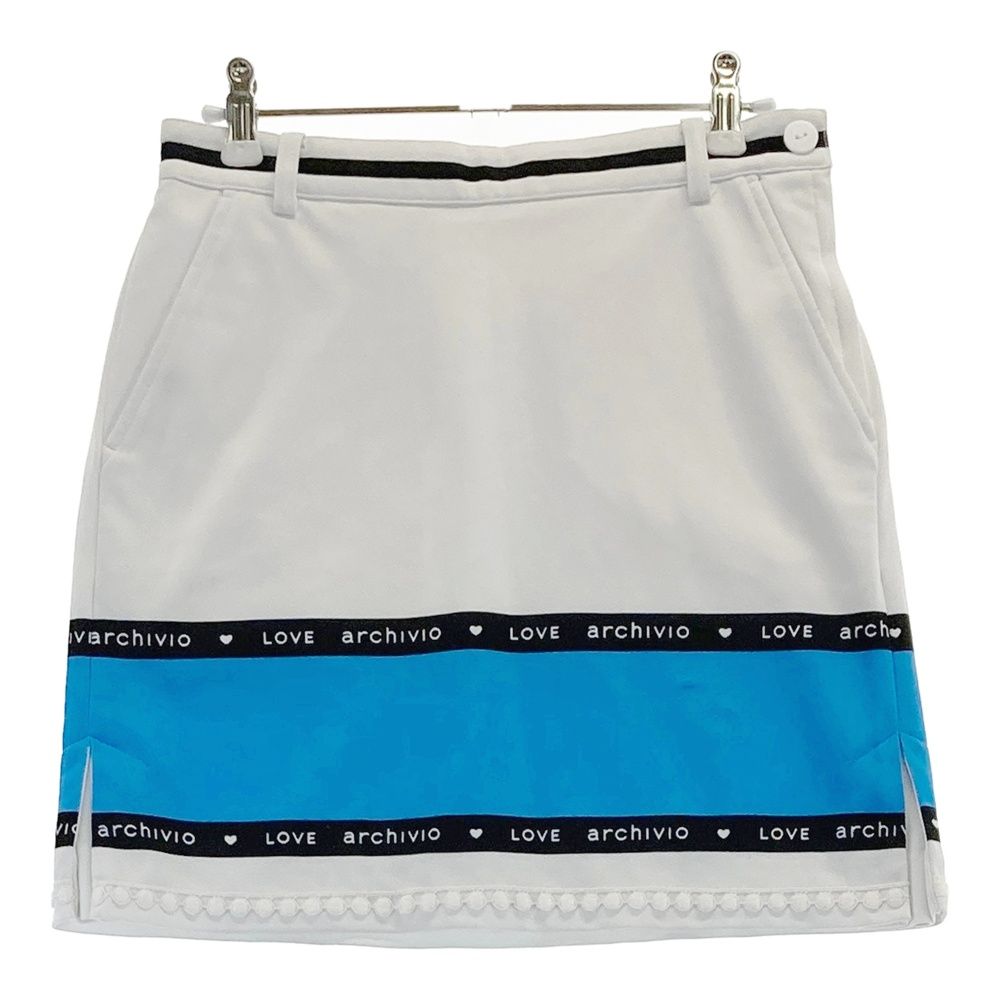 サイズ：36 ARCHIVIO アルチビオ 裏地付 スカート ホワイト系