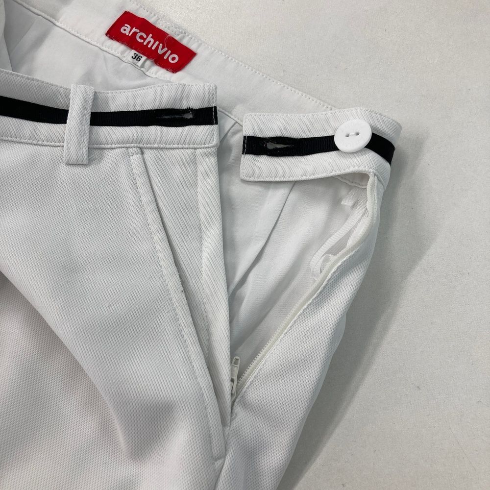 サイズ：36 ARCHIVIO アルチビオ 裏地付 スカート ホワイト系