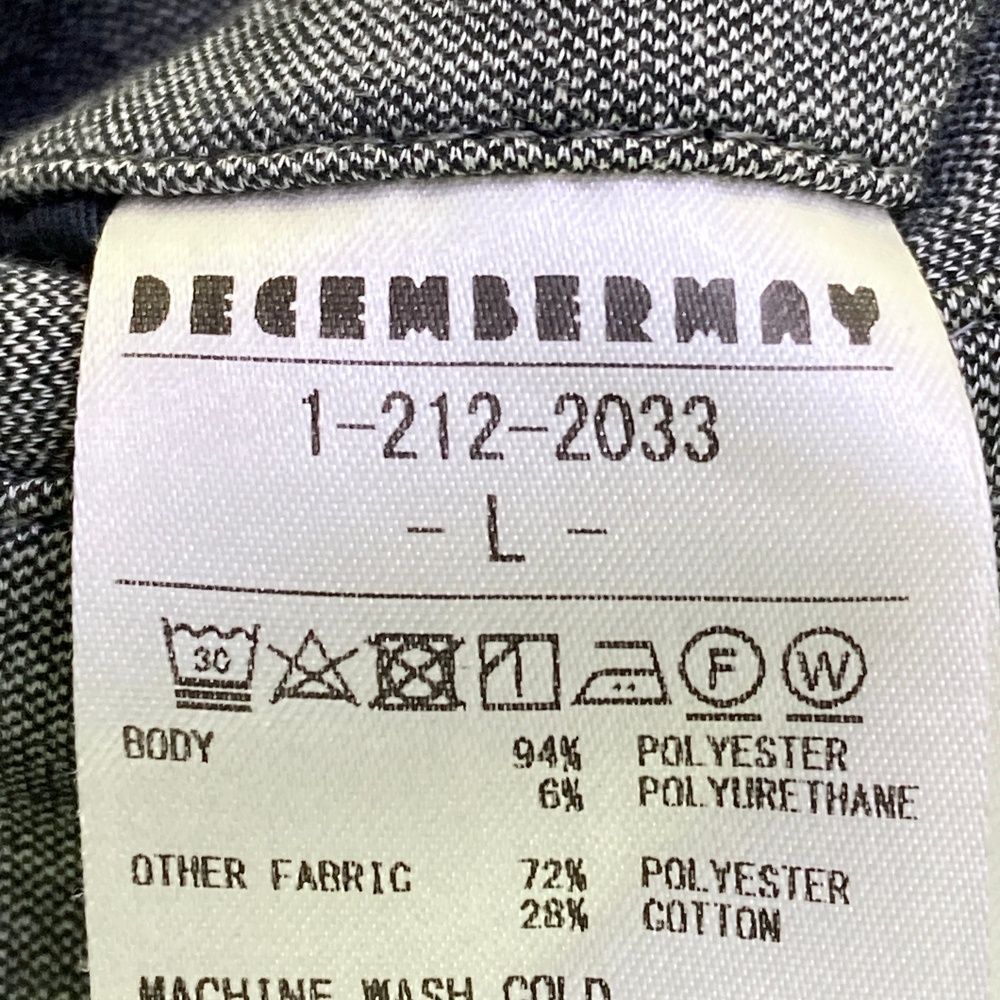 サイズ：L DECEMBERMAY ディセンバーメイ ストレッチパンツ グレー系