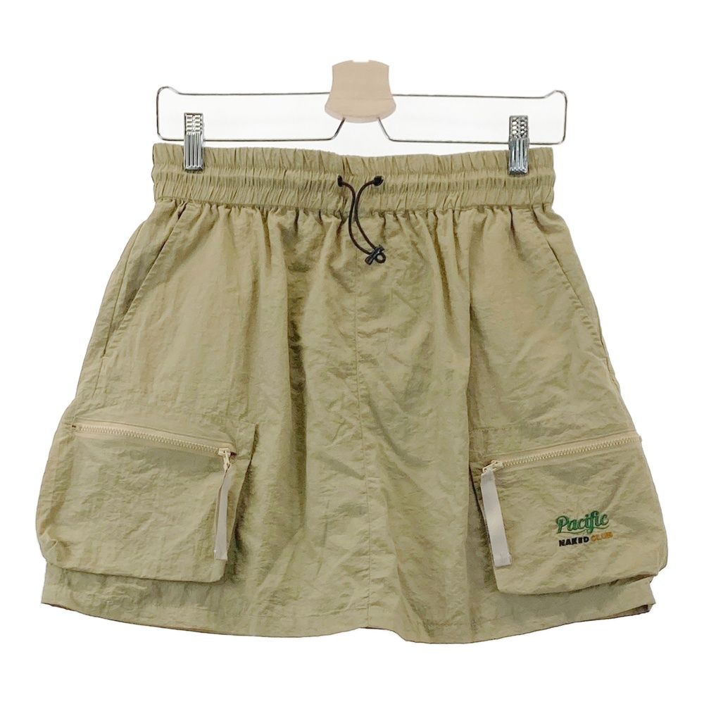 サイズ M PACIFIC GOLF CLUB パシフィック ゴルフクラブ NANED 裏メッシュ スカート ベージュ系 ゴルフウェア レディース ストスト