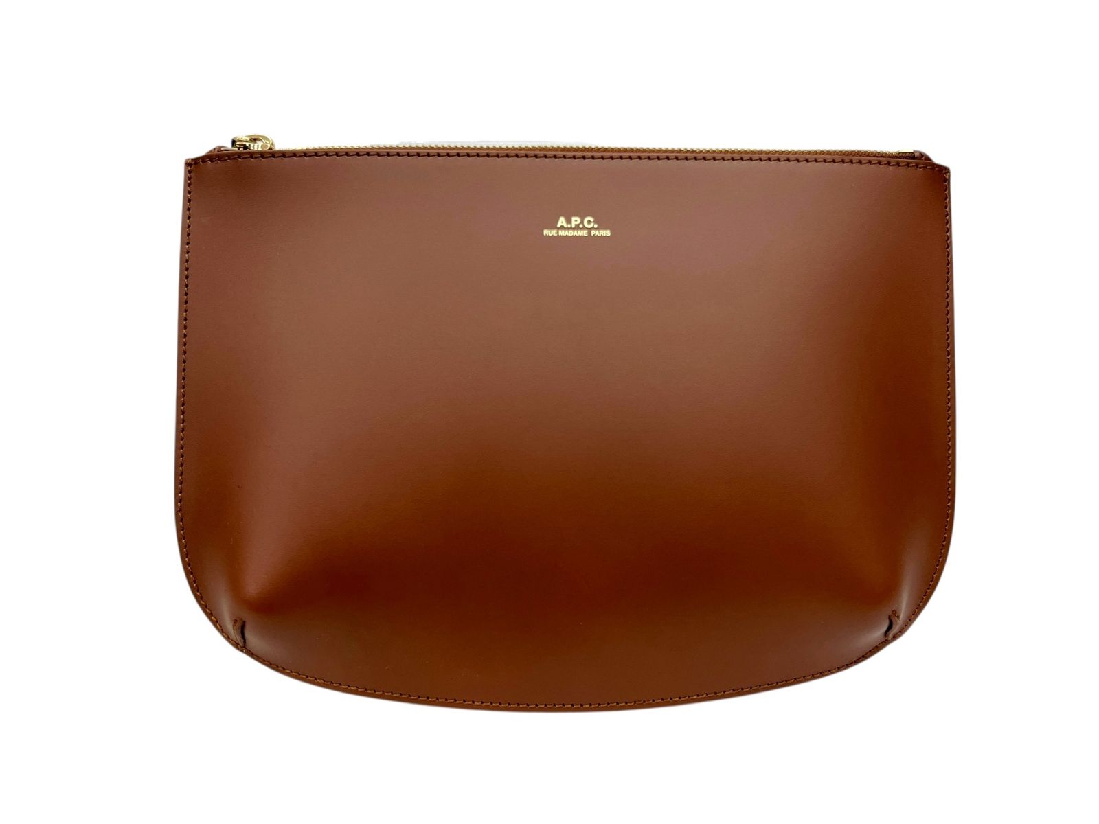A.P.C. アーペーセー ロゴ クラッチバッグ セカンドバッグ ポーチ ブラウン レディース 028