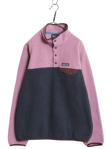 パタゴニア ライトウェイト シンチラ スナップT レディース L 17年製 フリース プルオーバー ジャケット アウトドア ジャンパー ツートン