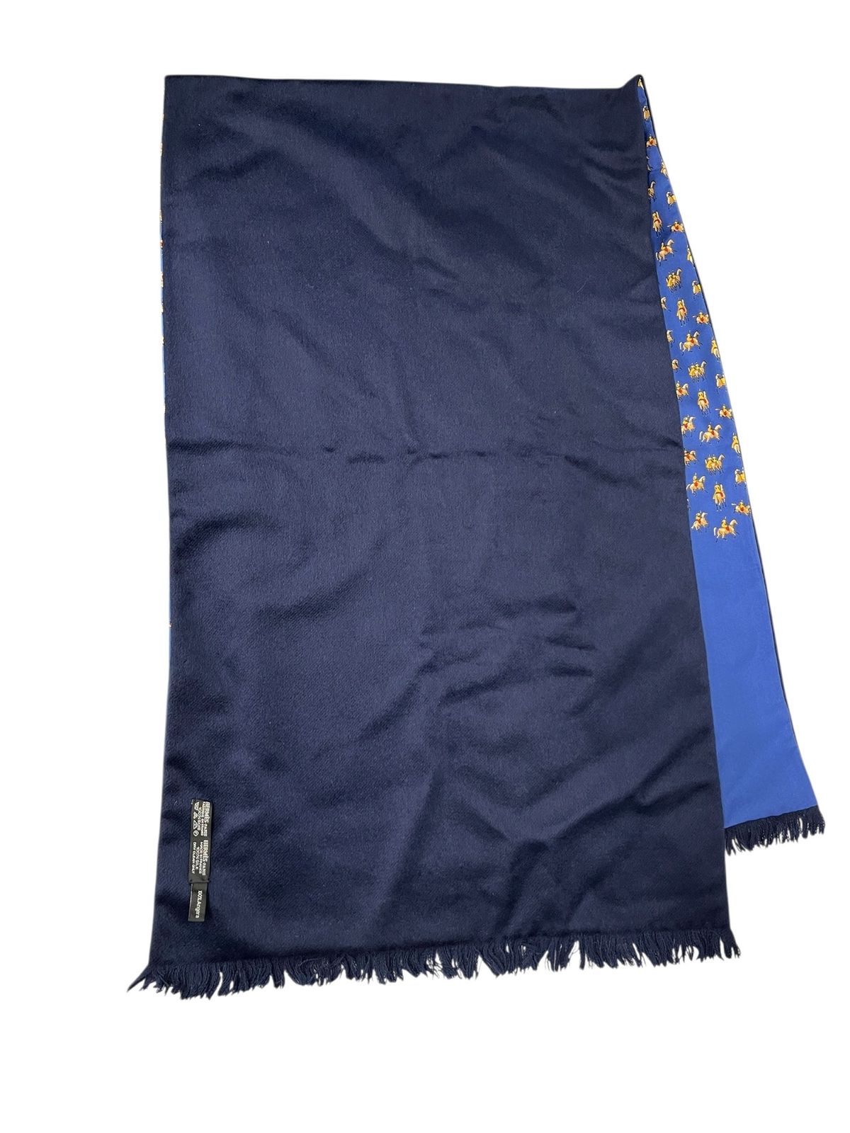 HERMES (エルメス) 無地×ホース総柄 アンゴラ シルク ストール