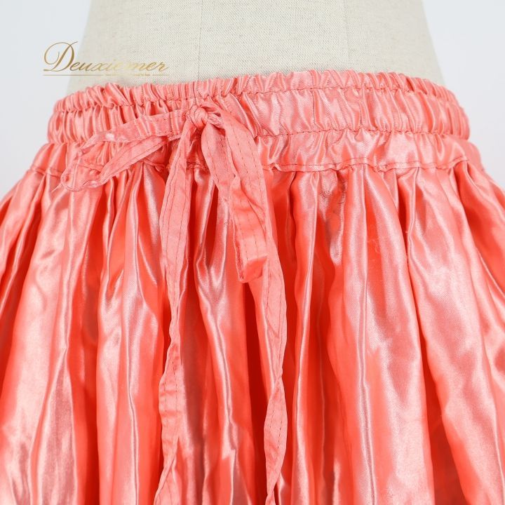 ベリーダンス 衣装 ジプシースカート ピンク系 光沢 ティアード 鮮やか