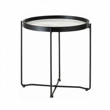 ポイント14倍 12 5 東谷 ラウンドトレーテーブルS ホワイト CIR-501 ST