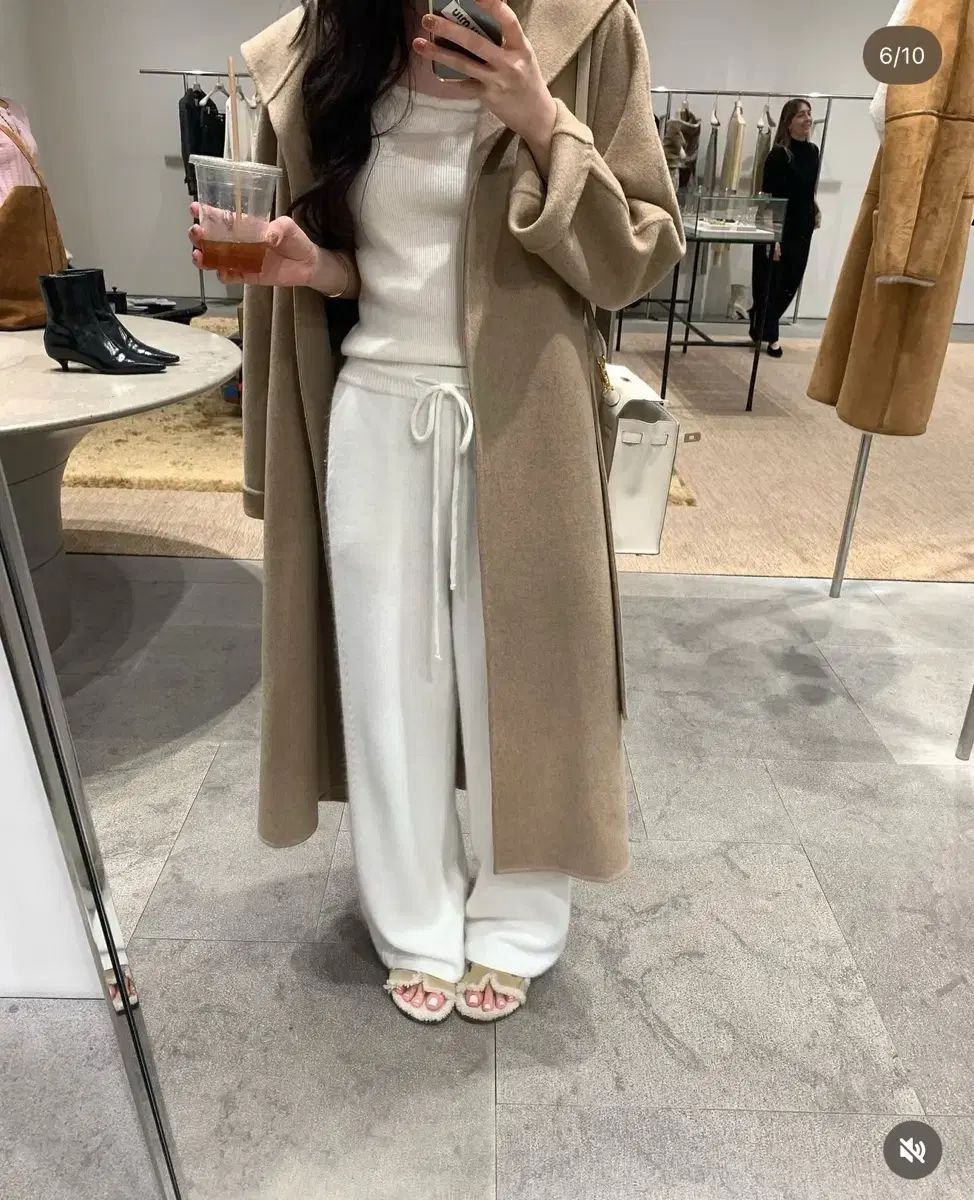 Le Plein カシミア ニット パンツ アイボリー long