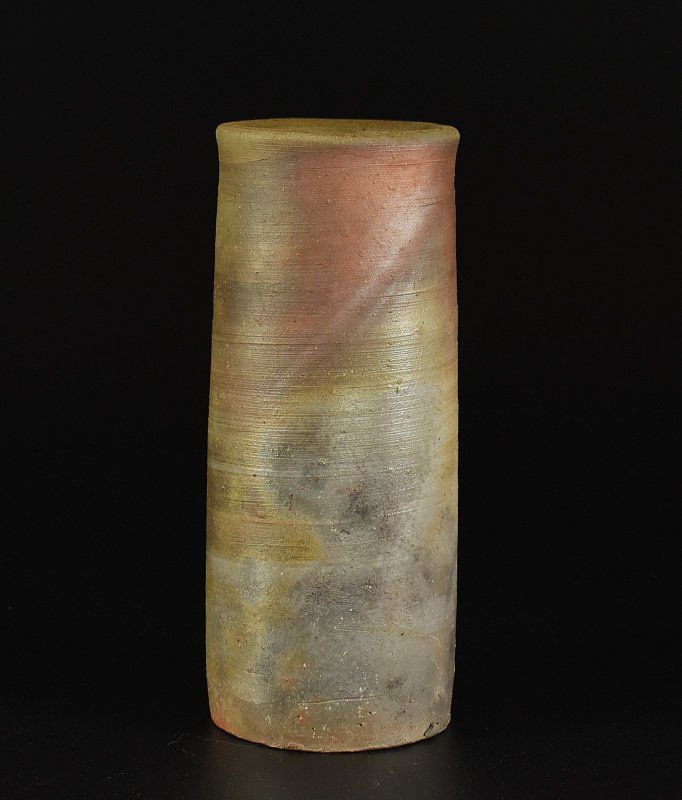 蔵A3872e】備前焼 柴岡紘一 花瓶 花入 花器 共箱 - メルカリ