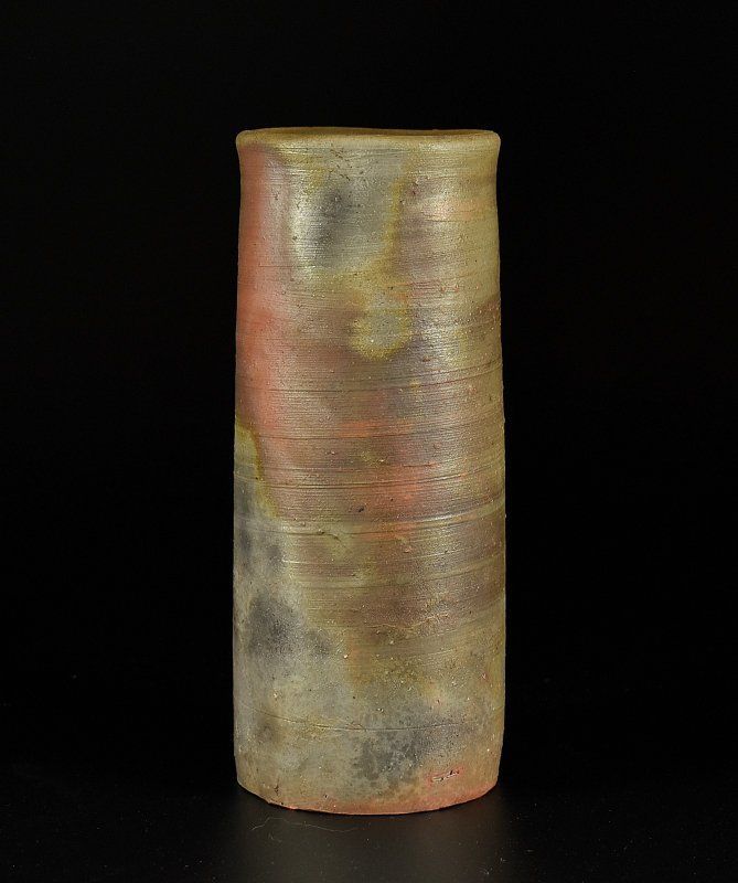 蔵A3872e】備前焼 柴岡紘一 花瓶 花入 花器 共箱 - メルカリ