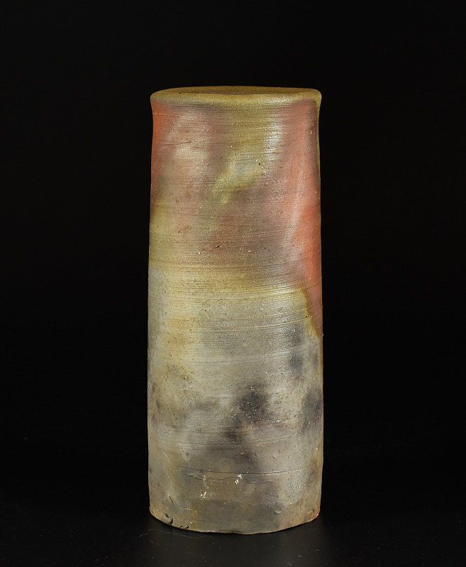 蔵A3872e】備前焼 柴岡紘一 花瓶 花入 花器 共箱 - メルカリ