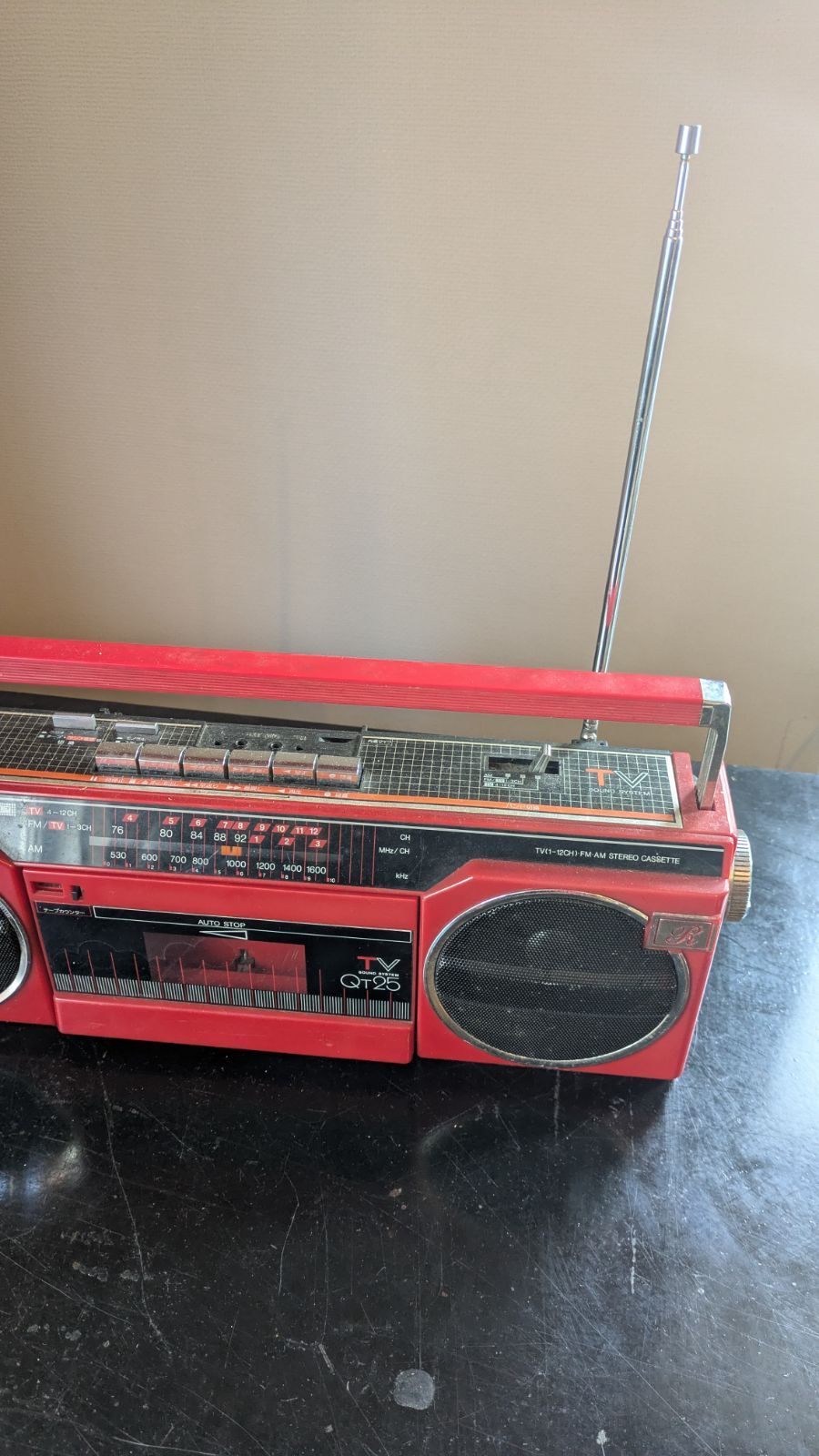 当時物 ダブルラジカセ 赤 SHARP - メルカリ