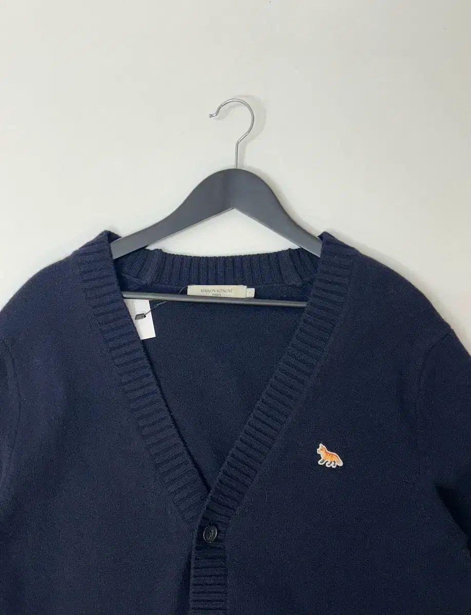 Maison Kitsuné メゾンキツネ ネイビー ニットカーディガン - メルカリ