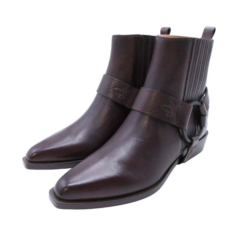 未使用 SARTORE サルトル 2way レザー ベルテッド サイドゴア ショート