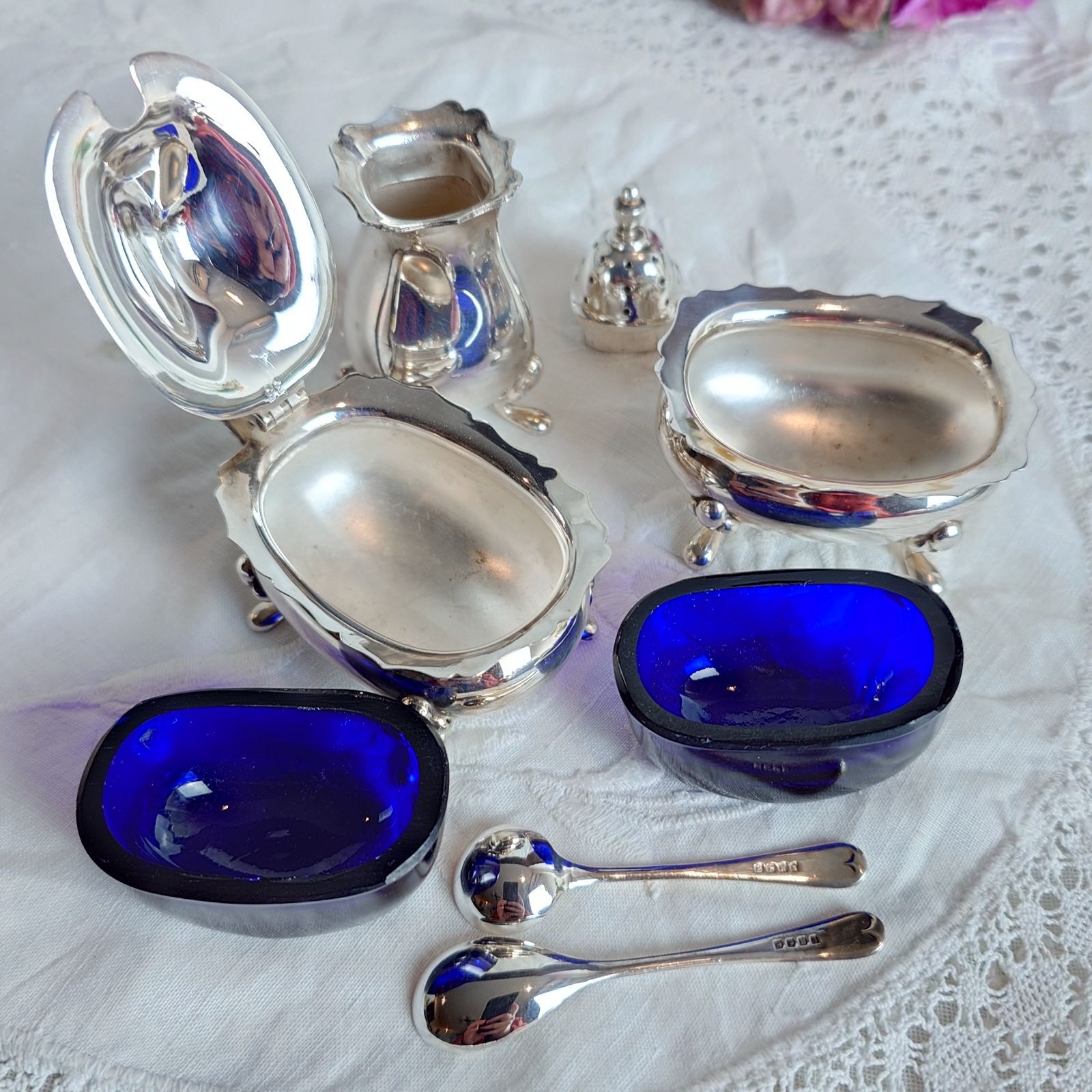  イギリス アンティーク 薬味入れ 3点セット 調味料入れ その他 テーブル用品