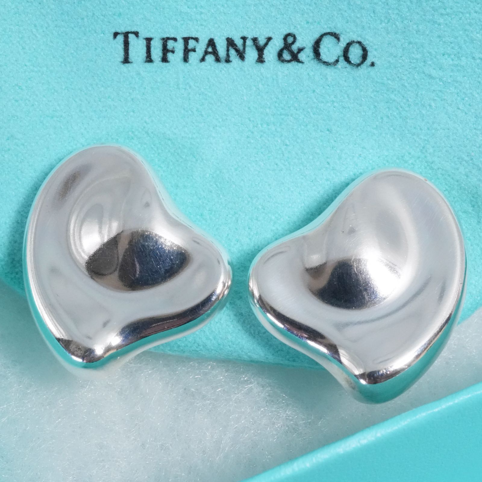 希少 ティファニー ラージ フルハート イヤリング 極美品/25-1406S