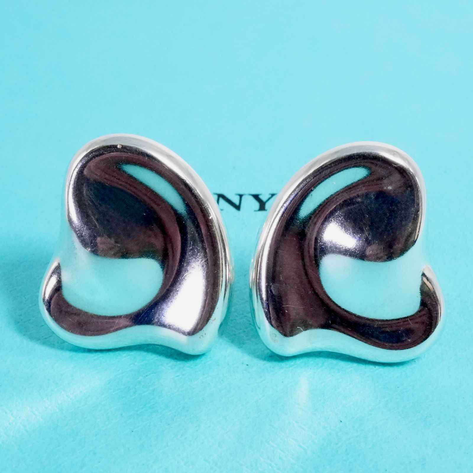 希少 ティファニー ラージ フルハート イヤリング 極美品/25-1406S