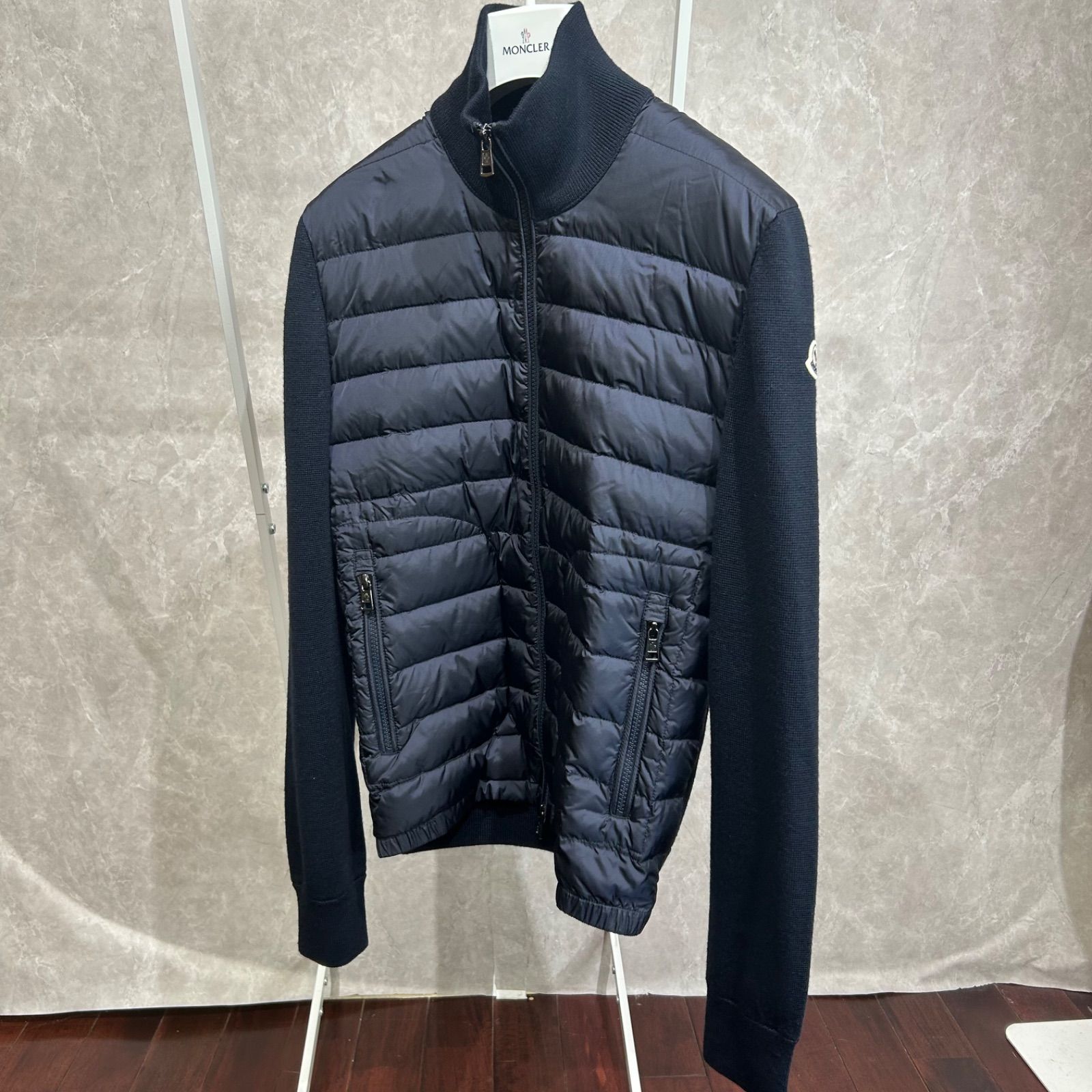 美品】 MONCLER モンクレール ハイブリッドダウンニットジャケット