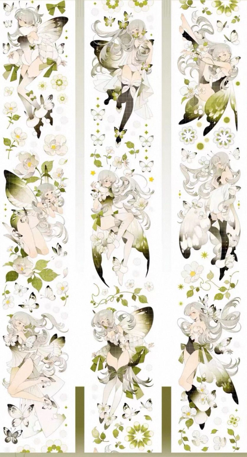 ♡SALE♡贝壳光 6cm×10m 蝶影 海外マスキングテープ 海外マステ 人物