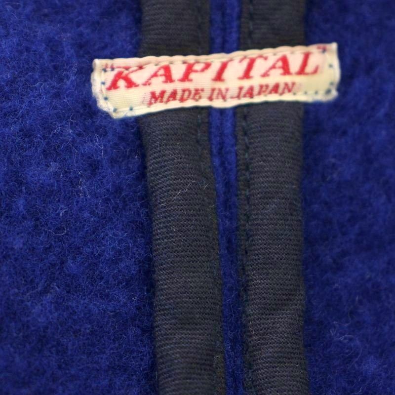 【中古】キャピタル kapital チロルウール トレンチコート ロング XS 青 ブルー K1410LJ189 /☆G レディース キャピタル kapital チロルウール トレンチコート ロング XS 青 ブルー