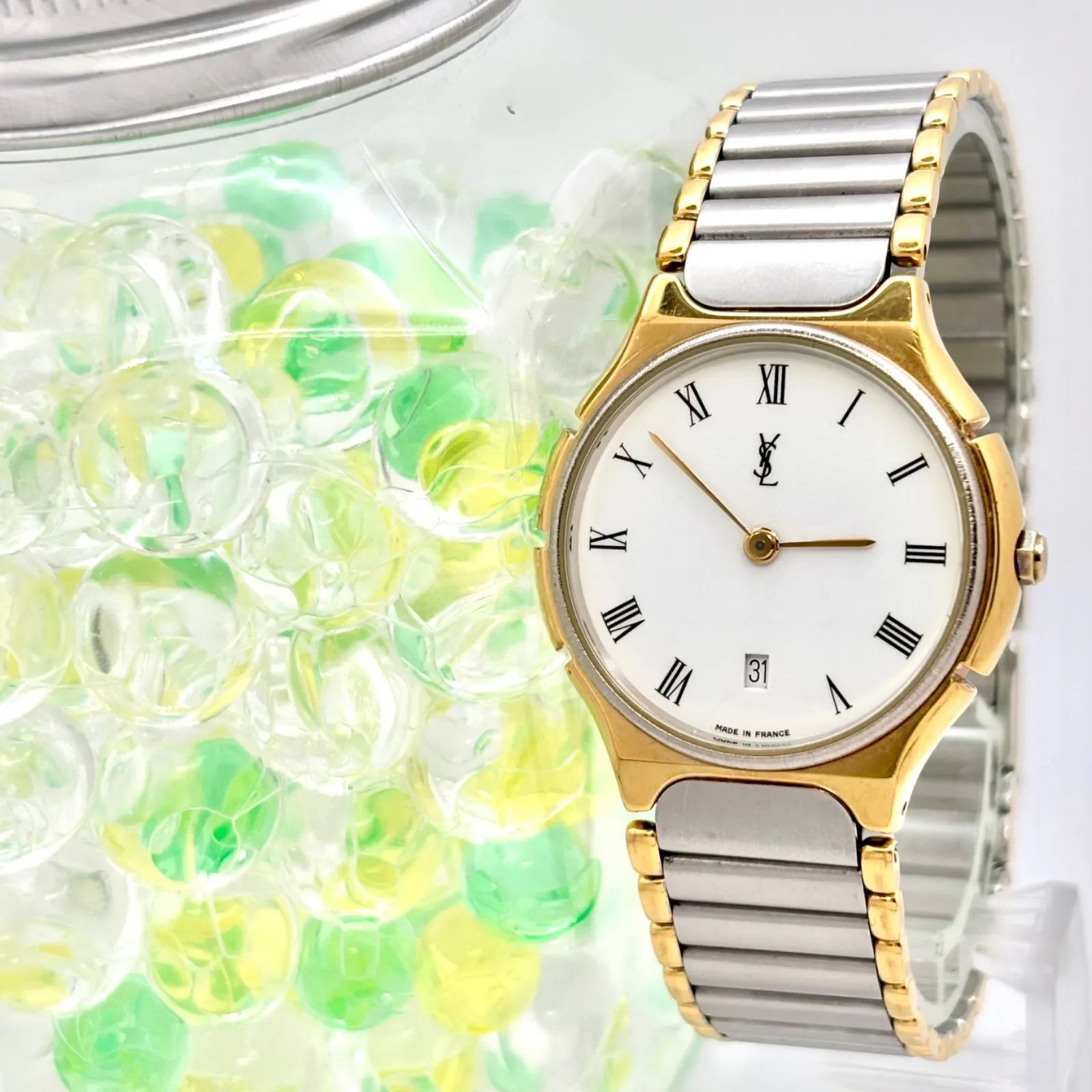 新品電池】Yves Saint Laurent イヴサンローラン YSL メンズ 腕時計