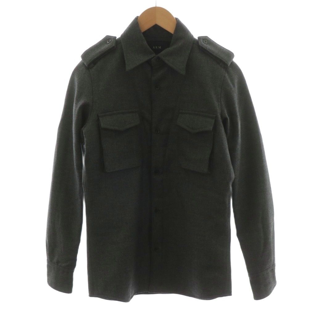 【中古】エーケーエム AKM Thinsulate ジャケット 長袖 ウール M グレー /AN48 メンズ エーケーエム AKM Thinsulate ジャケット 長袖 ウール M グレー /AN48