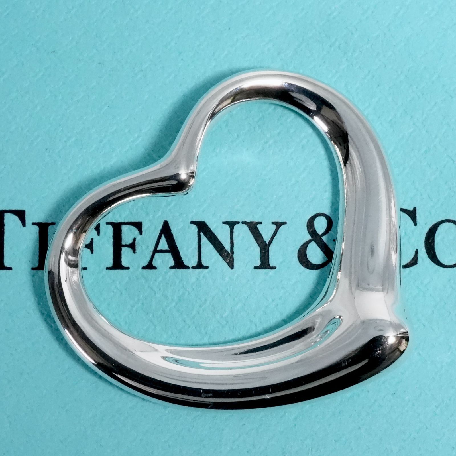 極美品 ティファニー XL オープンハート ペンダントトップ/25-2209S