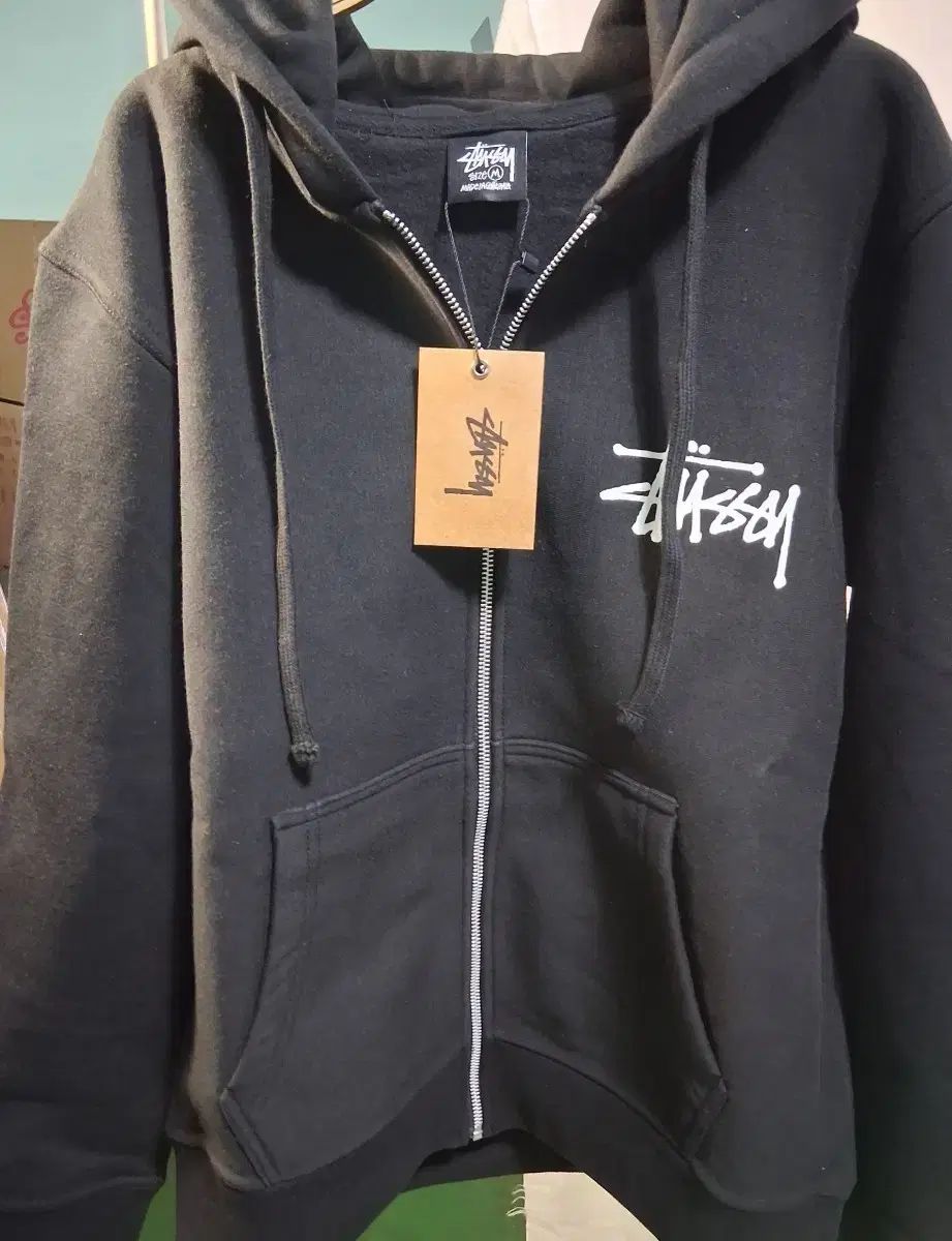 STUSSY ステューシー コレクション ジップアップ 裏起毛パーカー