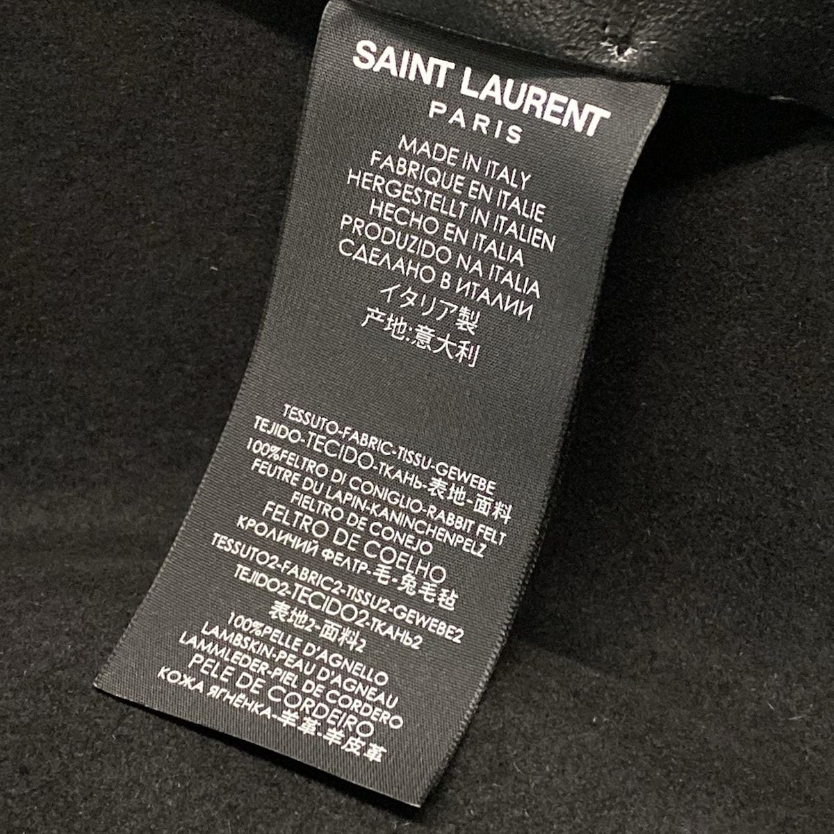  SAINT LAURENT PARIS サンローランパリ ハット L 黒 コットン その他 ハット