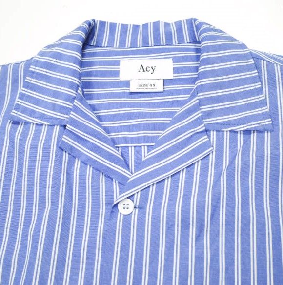 Acy エイシー 24SS BBD SHIRTS オープンカラーストライプシャツ ACY