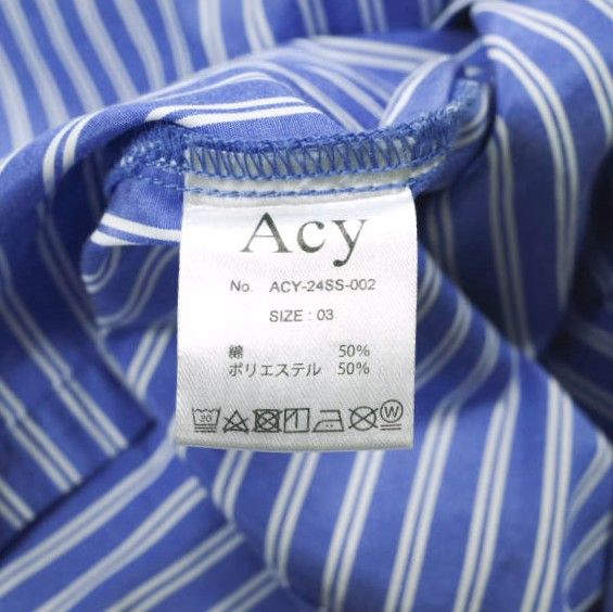 Acy エイシー 24SS BBD SHIRTS オープンカラーストライプシャツ ACY